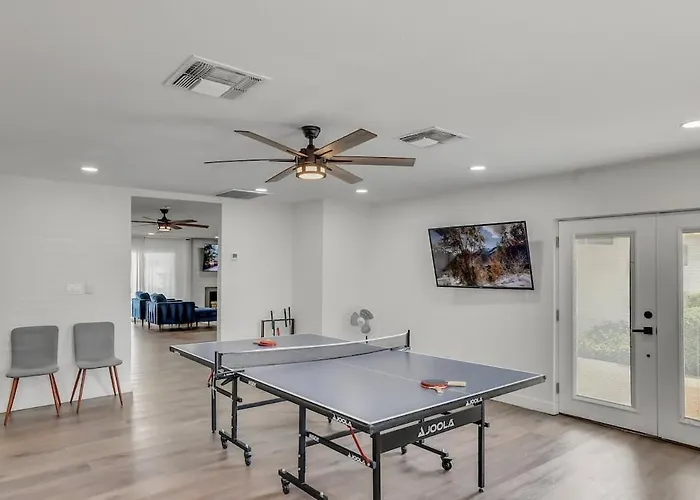 Modern Retreat With Pool Putting Games Phoenix