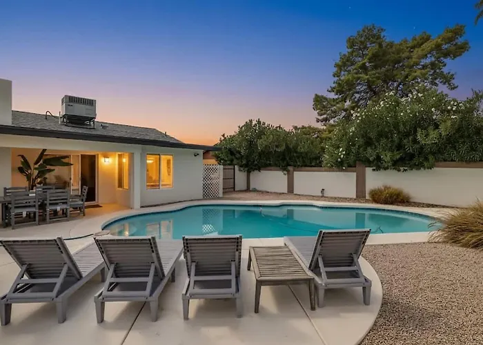 Modern Retreat With Pool Putting Games *